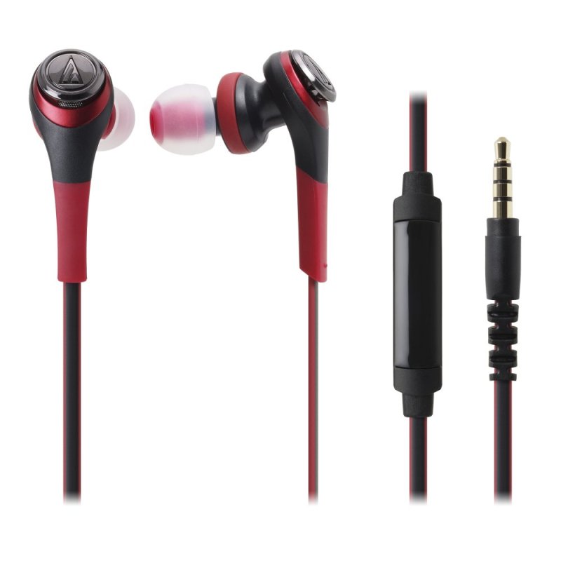 Audio-Technica ATH-CKS550iS Solid Bass In Ear Headphones (Red) Singapore