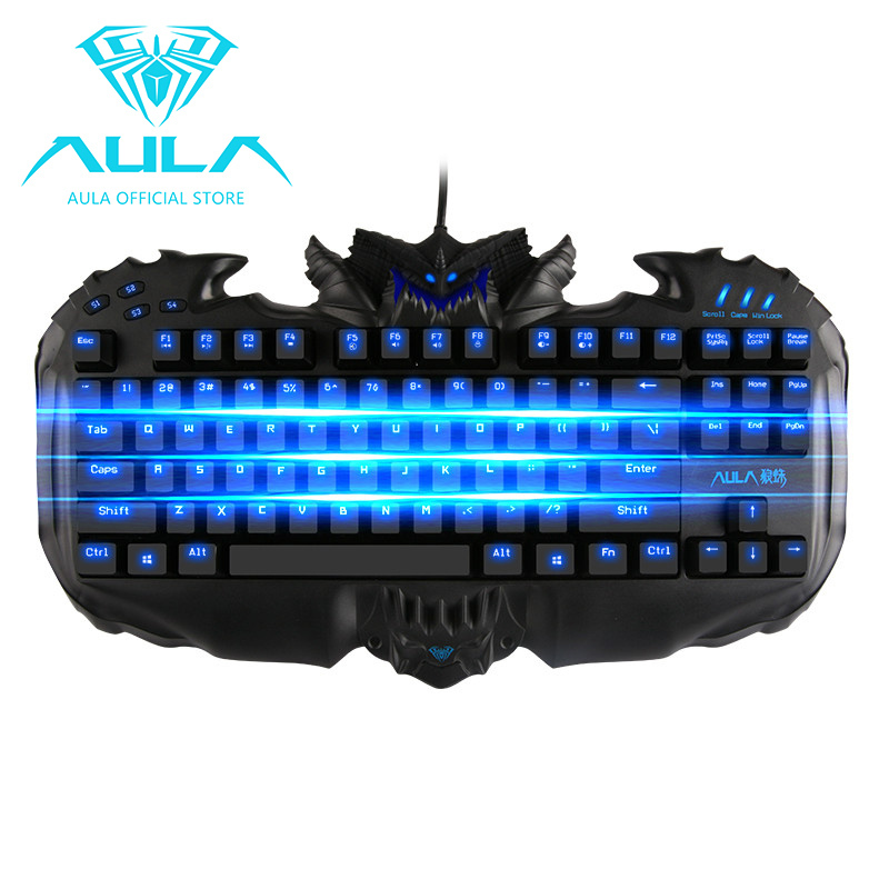 AULA OFFICIAL Destroyers Mechanical Gaming Keyboard Multimedia Key LED Backlight Singapore