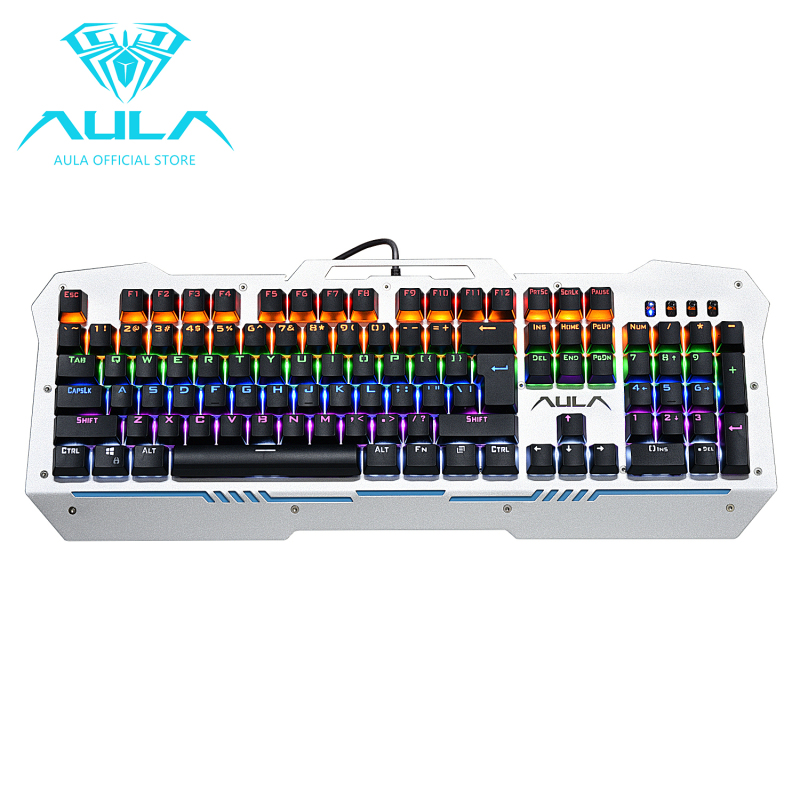 AULA OFFICIAL F2009 Mechanical Gaming Keyboard 104Keys Multicolors Backlit(Black) Singapore
