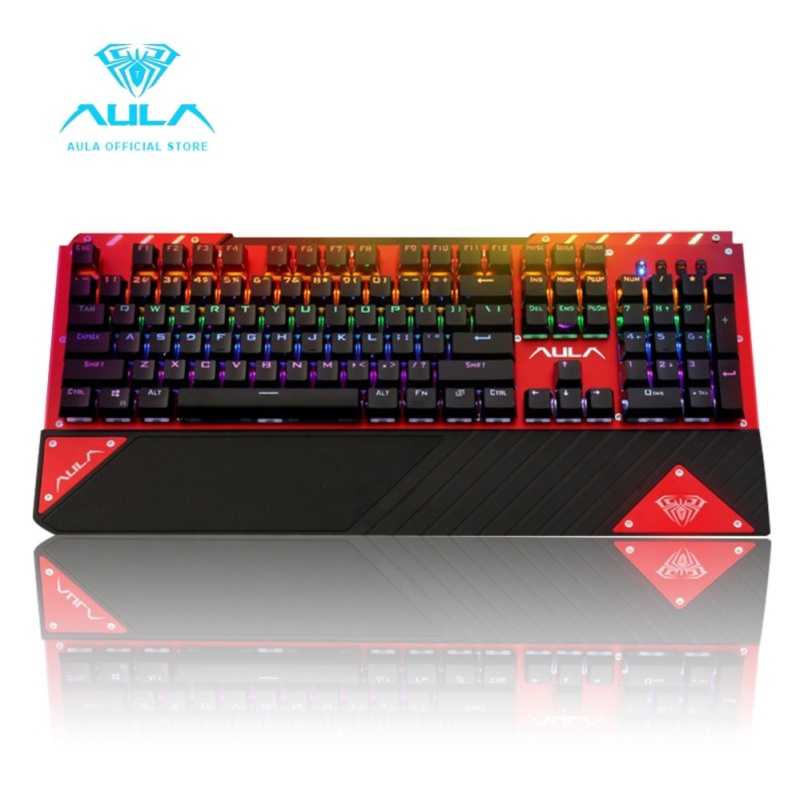 AULA OFFICIAL F2030 CHASER Mechanical Backlit Gaming Keyboard mechanical optical switch (Black) - intl Singapore