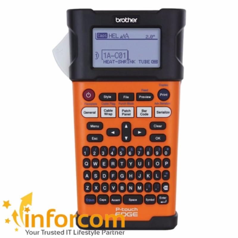 Brother PT-E300 Handheld Industrial P-touch Edge Label Maker Singapore