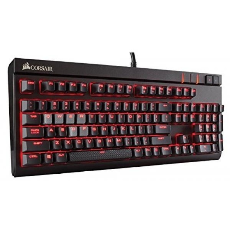 Corsair Gaming STRAFE MX Silent Mechanical Keyboard, Backlit Red LED, Cherry MX Silent - intl Singapore