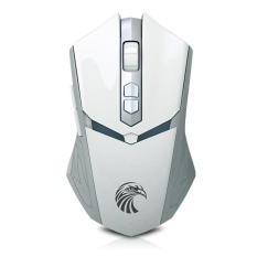 dmscs Professional Ergonomic E-element Wireless Gaming Mouse By KOBWA High Sensitivity Cool Wireless Mouse For Gamer (White) - intl
