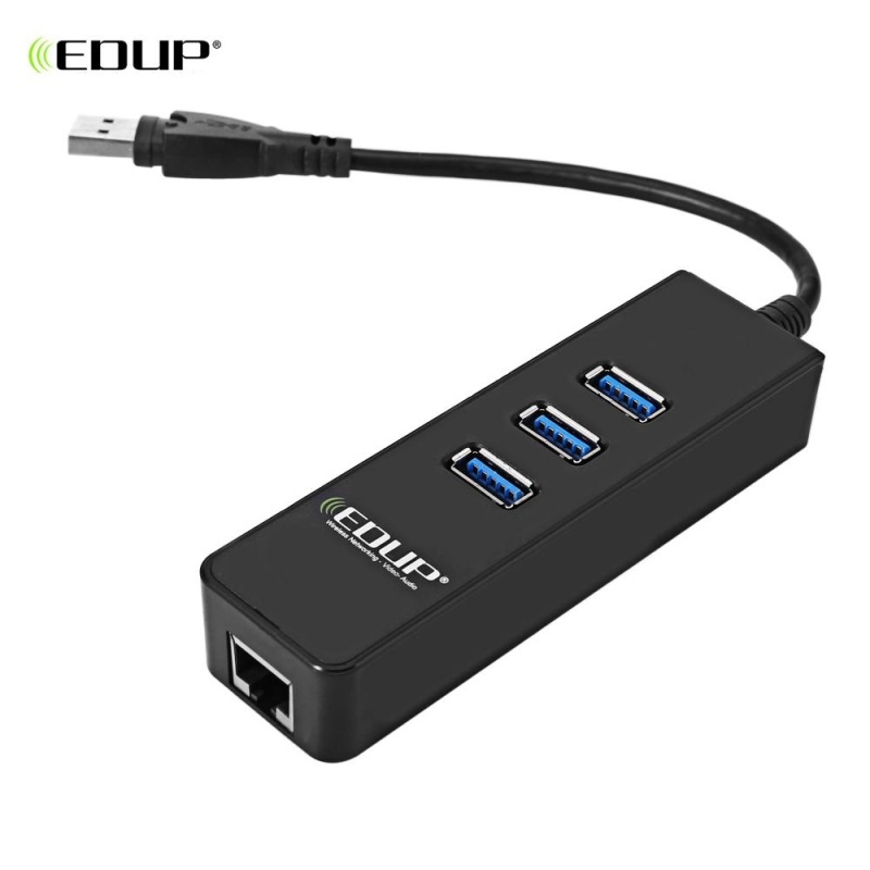 EDUP EP - 9606 3 Ports HUB High Speed USB 3.0 Gigabit Ethernet Adapter - intl