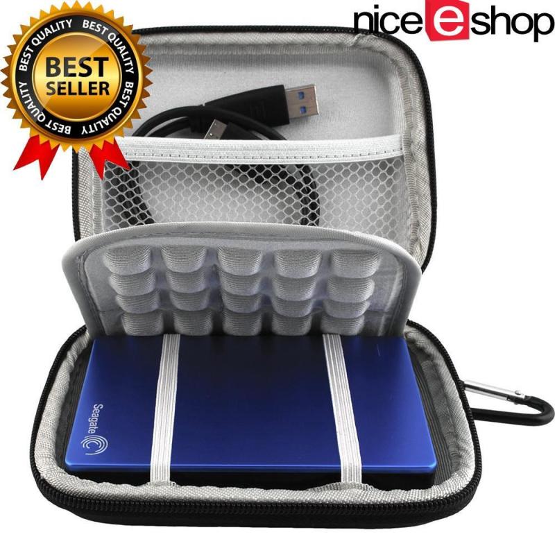foonovom EVA Shockproof Carrying Bag Waterproof Hard Travel Case Pouch Bag For Portable External Hard Drive, GPS Camera And External Battery Pack (Black)