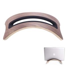foorvof Walnut Color Modern Wood Desktop Stand For MacBook Pro (Brown)