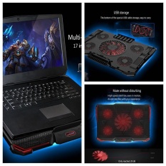 foorvof Kobwa Laptop Cooling Pad With 2 USB 2.0 Ports 5 Quiet Fans LED Lights - intl