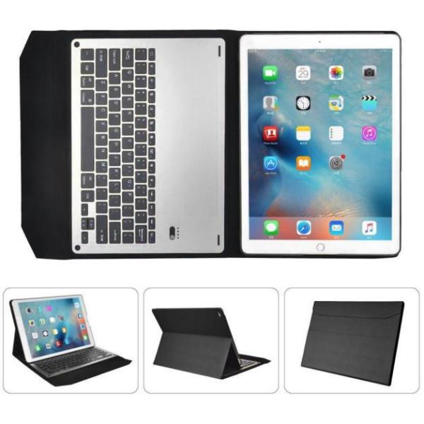 For iPad Air2 9.7inch Ultra Aluminum Bluetooth Keyboard Leather Case Cover BK Singapore