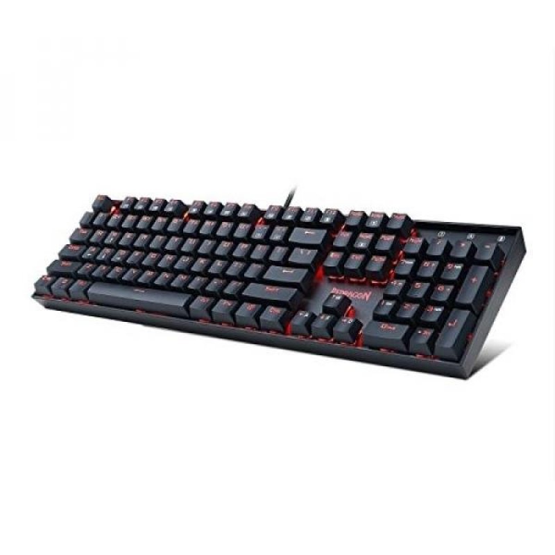 Gaming Keyboard Mechanical Keyboard K551 VARA by Redragon 104 Key LED Backlit Mechanical Computer illuminated Keyboard with Blue Switches for PC Gaming Compact ABS-Metal Design - intl Singapore