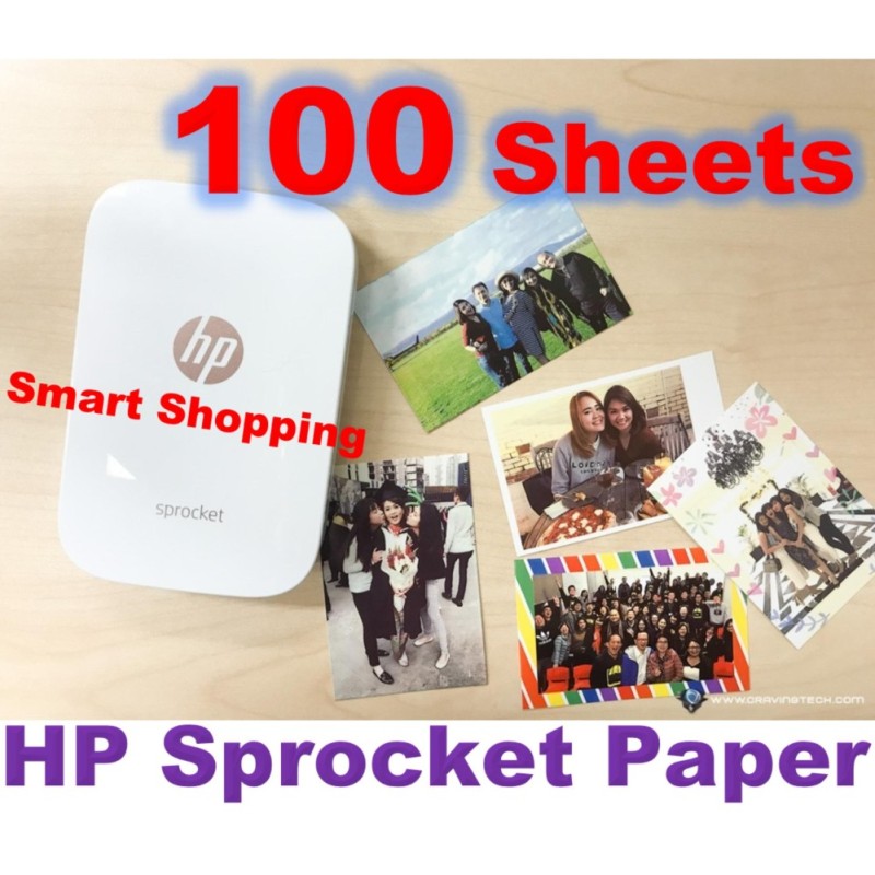 HP SPROCKET ZINK® Sticky-backed 2 x3 Photo Paper (100 Sheets) for HP Sprocket Printer Singapore