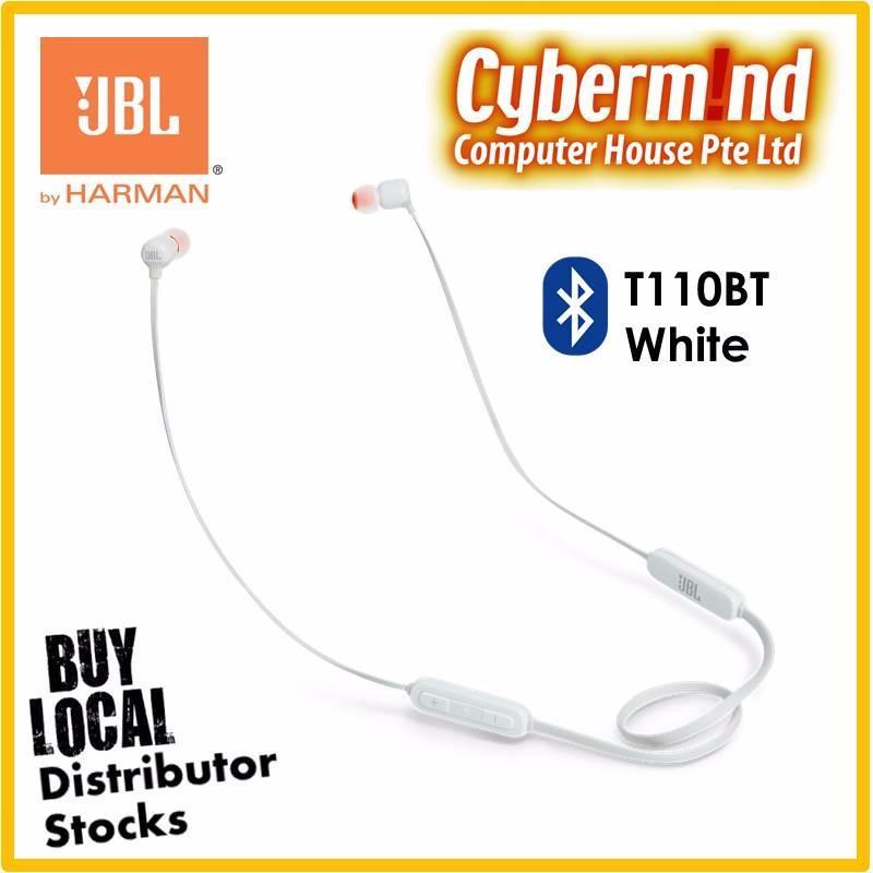 JBL T110BT Wireless In-Ear Headphones (White) Singapore