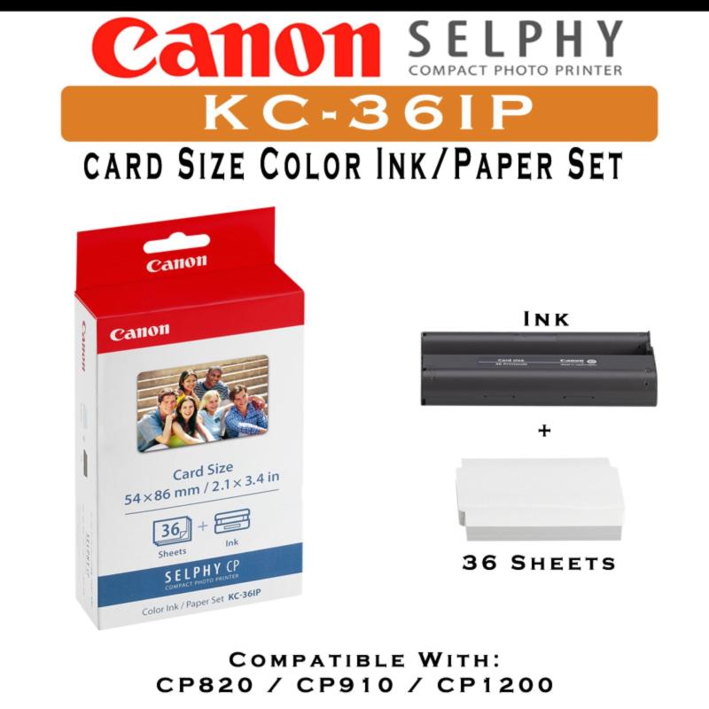 KC-36IP Canon Selphy Compact Photo Printer Card Size Color Ink Paper Set Singapore