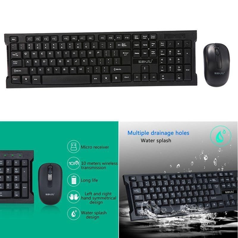 Kobwa Wireless Keyboard And Mouse Combo — Keyboard And Mouse Included, 2.4GHz Dropout-Free Connection - intl