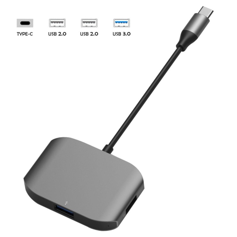 leegoal Type-C To USB 3.0/ USB 2.0 Multi-port Hub (Dark Gray) - intl
