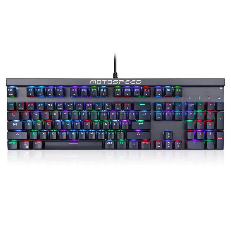 MOTOSPEED CK103 USB Wired Gaming Keyboard 104Keys Anti-ghosting No Conflict - intl Singapore