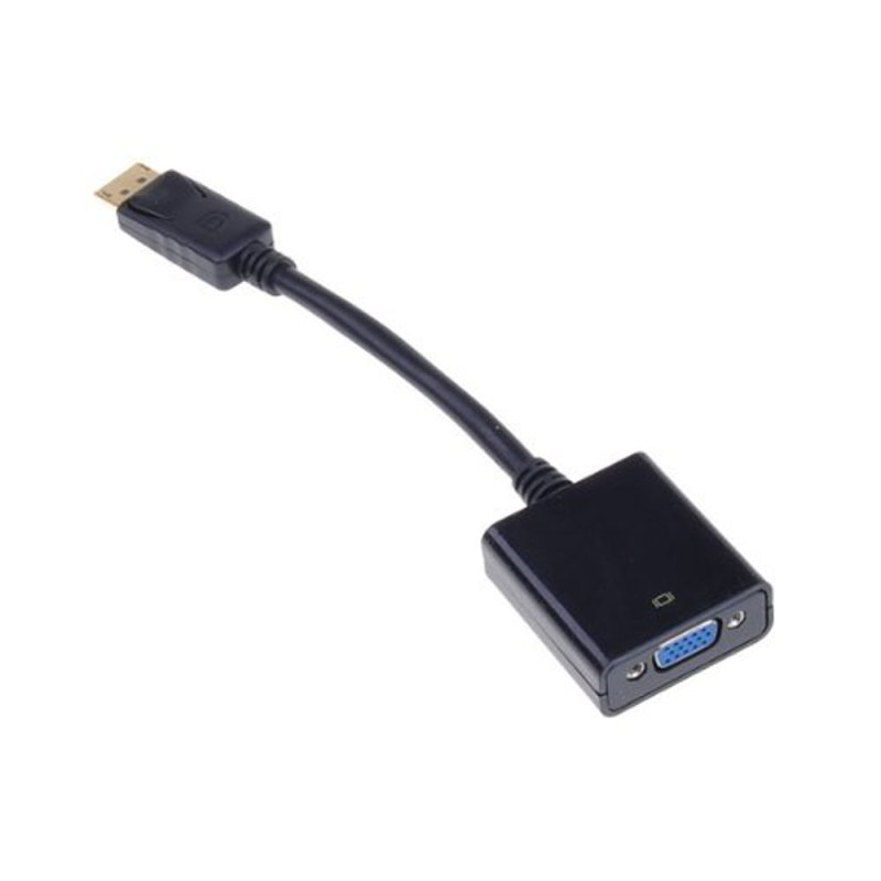 niceEshop Black 20cm DP Male to VGA Female Adapter Cable Converter Singapore