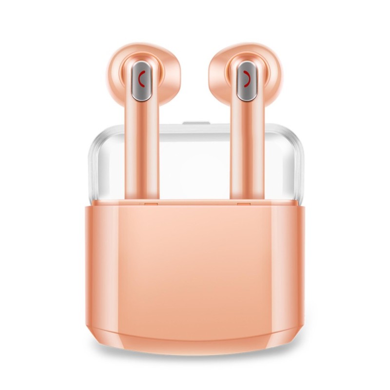 niceEshop Bluetooth Earbuds, V4.2 Bluetooth Headphones True Wireless Earbuds Earphones Noise Cancelling Sweatproof Air Headset With Microphone And Charging Case For Smartphones - intl Singapore