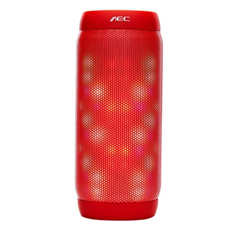 niceEshop Bluetooth Speakers Hi-Fi Ultra Portable LED Stereo Speaker 6 Light Modes, Built-in Microphone Hand-free Phone Call, Water Resistant, TF Card Play, FM Radio For SmartPhone Tablets PC And More (Red) - intl Singapore