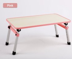 Pink Foldable Bed Table Bedside Side Compact Light Weight Movable