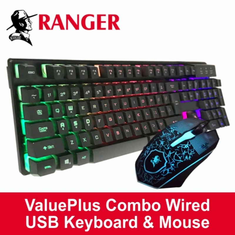 Ranger ValuePlus Combo Wired USB Keyboard & Mouse(Best work-from-home companion and gamers too) Singapore