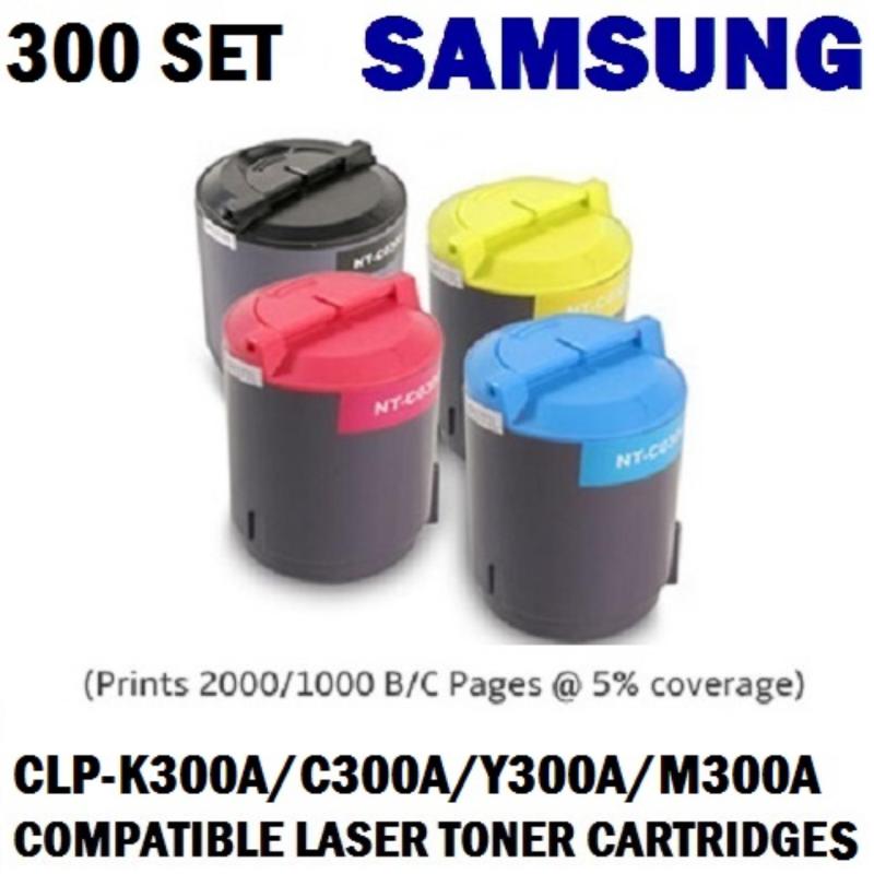 Samsung CLP-K300A/ CLP-C300A/CLP-Y300A/ CLP-M300A Colour Set of Compatible Laser Toner Cartridges (Prints 2000/1000 B/C Pages @ 5% coverage) Singapore