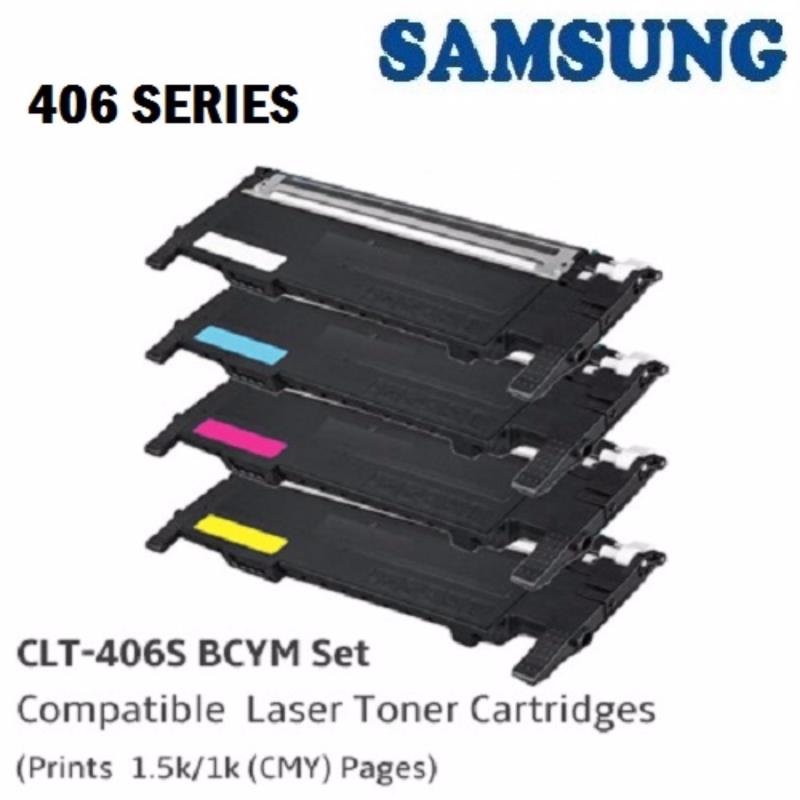 Samsung CLT-K406 CLT-C406 CLT-M406 CLT-Y406 Set of Compatible Toner Cartridges (Print 1500/1000 pages (Black/Colour)) Singapore
