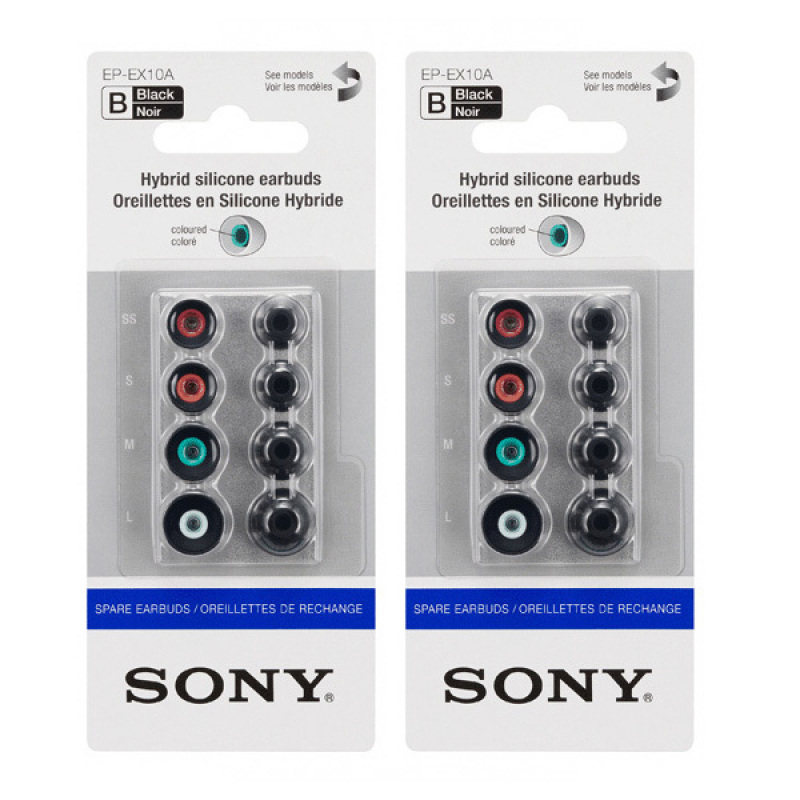 Sony EP-EX10A Eartips (Black) 4 pairs/pack x 2 Singapore