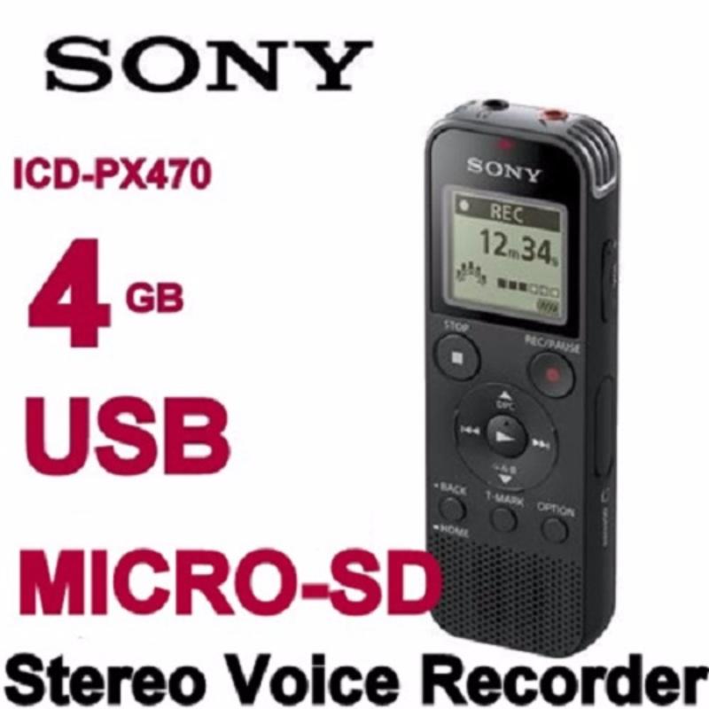 Sony ICD-PX470 Digital Voice Recorder 4GB Expandable microSD Slot Singapore