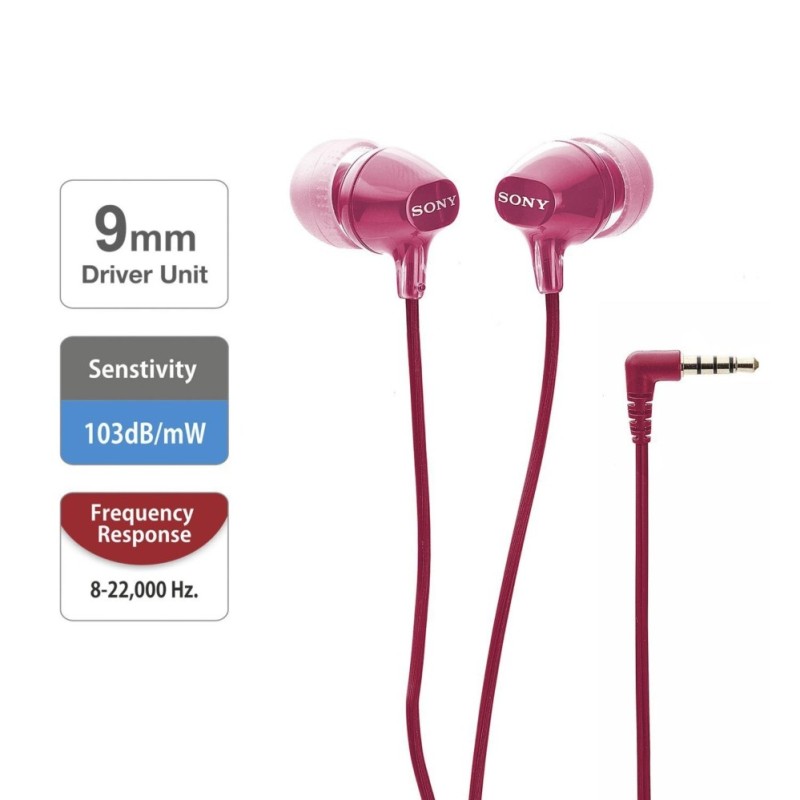 Sony MDR-EX15LP In-Ear Headphones (Pink) FOR I PHONE / I POD / SMART PHONE Singapore