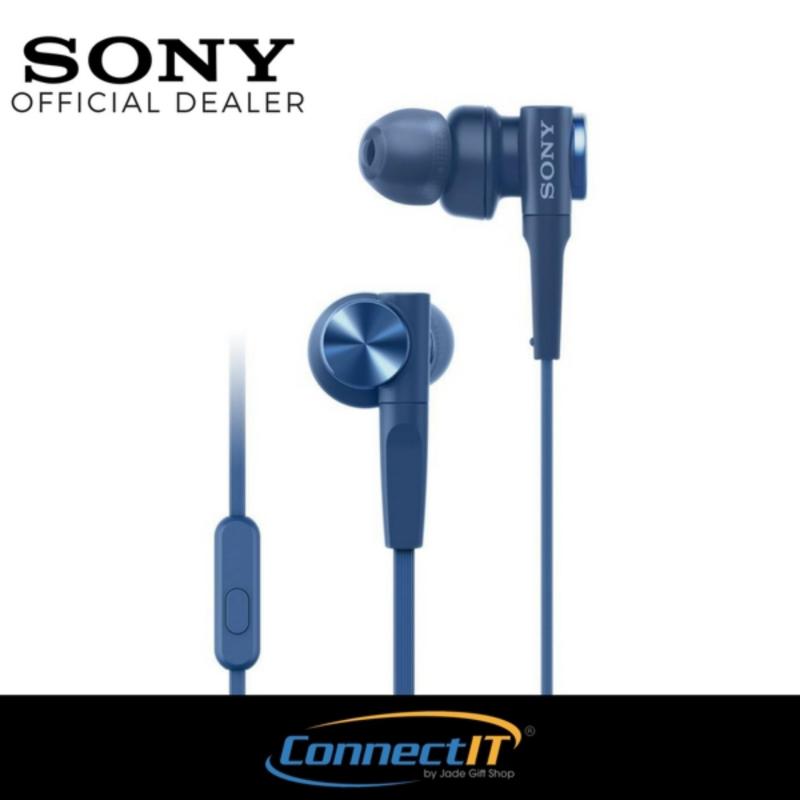 Sony MDR-XB55AP Extra Bass In-Ear Earphones For Smartphones (Blue) Singapore