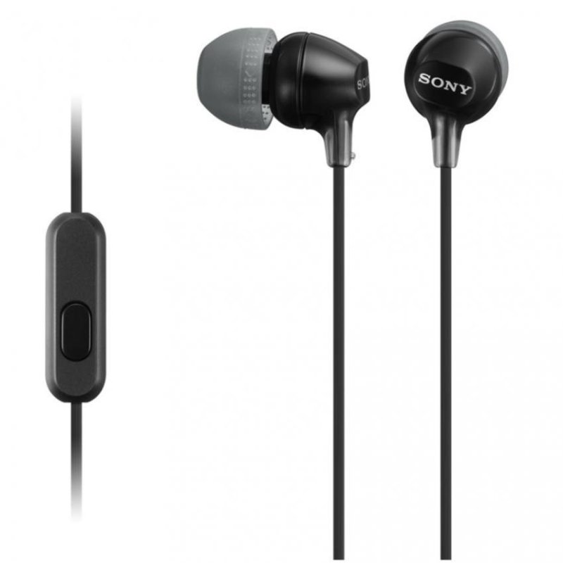 Sony Singapore MDR-EX15AP In-Ear Headphone with mic (Black) Singapore