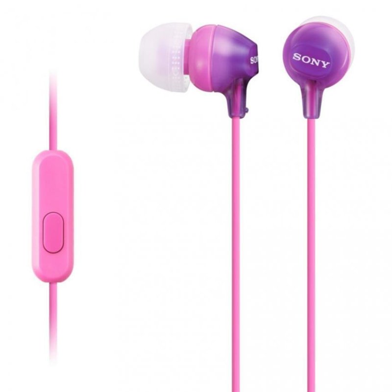 Sony Singapore MDR-EX15AP In-Ear Headphone with mic (Violet) Singapore