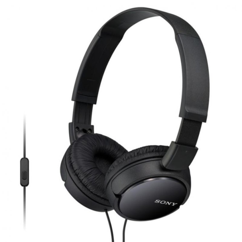 Sony Singapore MDR-ZX110AP On-ear Headphone with Mic (Black) Singapore
