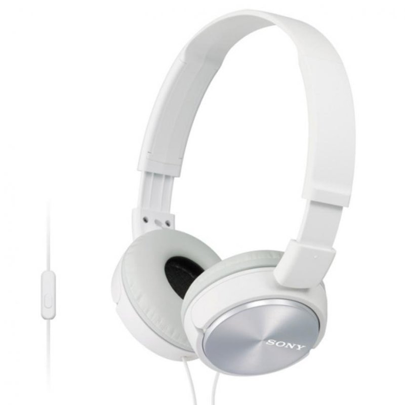 Sony Singapore MDR-ZX310AP On-ear Headphone with Mic (White) Singapore