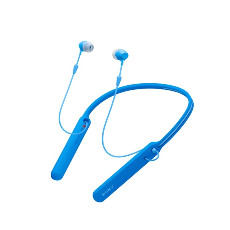 Sony Singapore WI-C400 Wireless Neckstyle In-Ear Headphones (Blue) Singapore