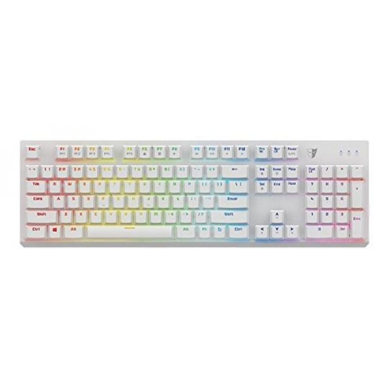 Tesoro Gram Spectrum Low Profile G11SFL Red Mechanical Switch Single Individual Per Key Full Color RGB LED Backlit Illuminated Mechanical White Gaming Keyboard TS-G11SFL W (RD) Singapore