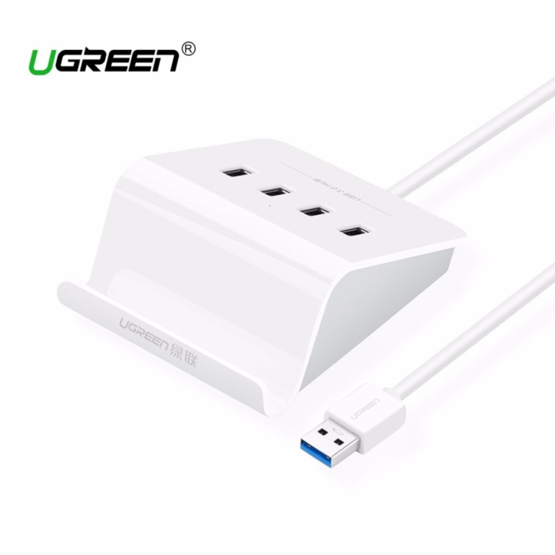 UGREEN 4 Port USB 3.0 Hub 5Gbps SuperSpeed Data Hub with Phone Stand 1m Cable for iMac, MacBook, Macbook Pro, Macbook Air, Mac Mini, Surface Pro, Chromebook and PC - intl