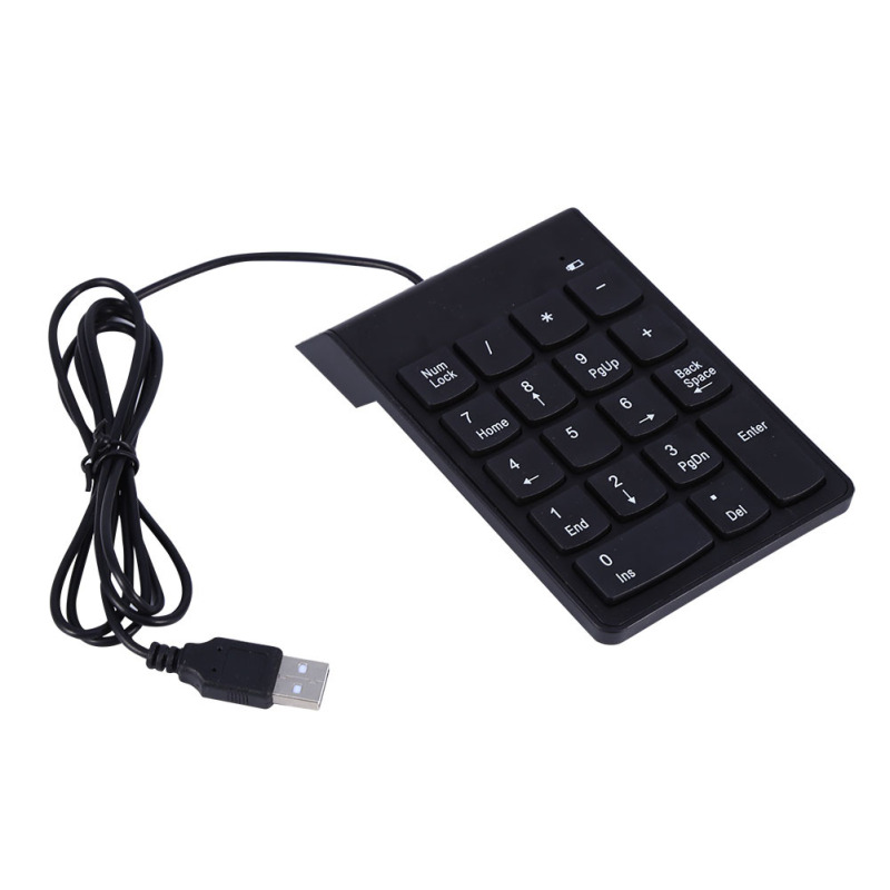 USB Numeric Keypad Mini Number Pad Numpad 18 Keys Keyboard for Laptop Desktop PC Pro - intl