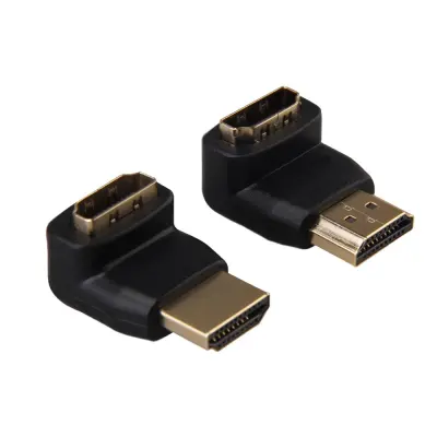 VAKIND 90 Degree + 270 Degree HDMI Male to Female Right Angle Adapter Connector