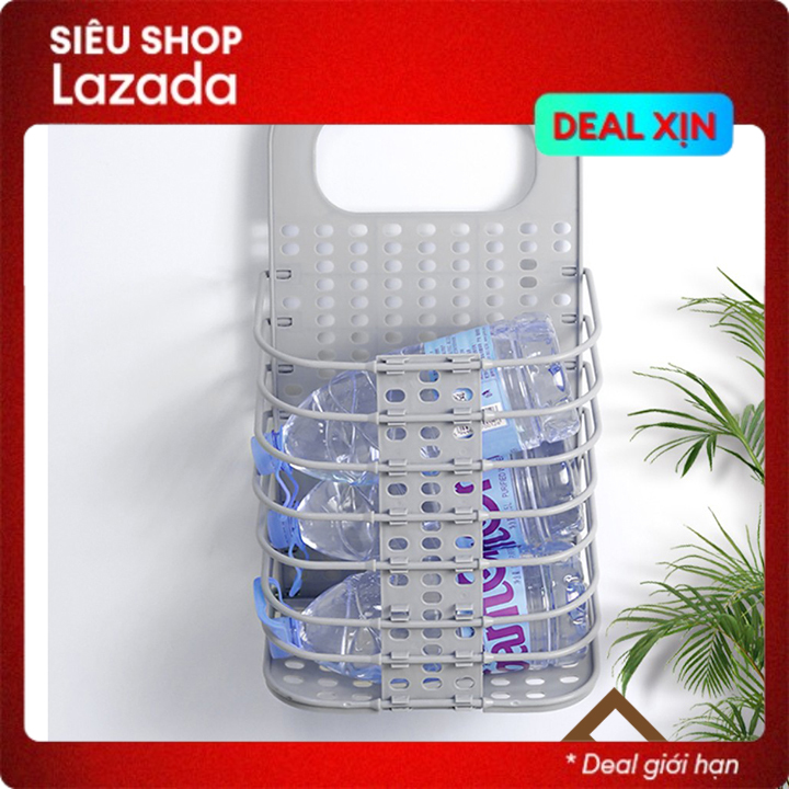 Kệ đựng đồ, quần áo gấp gọn cạnh máy giặt - Giỏ đựng đồ chơi, gấu bông, đồ dùng gia đình đa năng thiết kế sang trọng, tiết kiệm diện tích. Tặng kèm 2 móc dán tường cường lực để treo