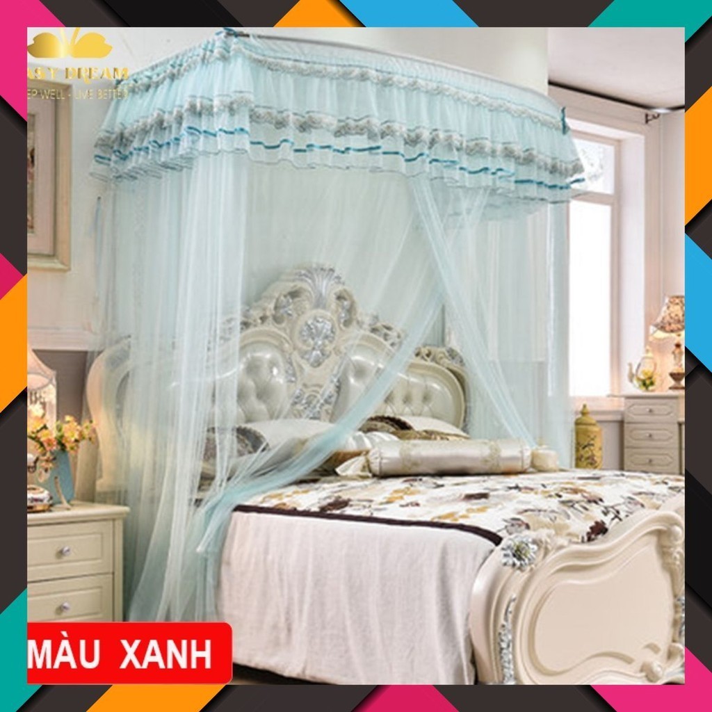 Màn khung xếp thu gọn -không khoan tường mùng ngủ cao cấp công chúa EASY DREAM