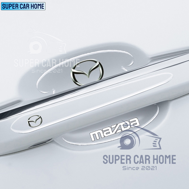 SCH New Upgraded Mazda Transparent Car Door Handle Protector Door Bowl Sticker Car Accessories For Mazda CX5 CX-5 CX3 CX30 CX8 Mazda 2 Mazda 3 Mazda 6 ราคา 326 บาท*ส่งฟรี