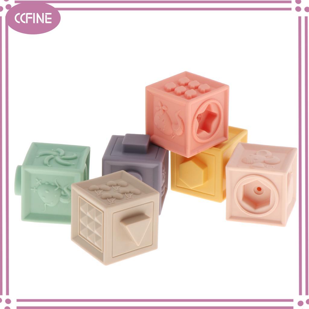 Ccfine bé nắm bắt đồ chơi xây dựng blos 3D cảm ứng tay bóng mềm 12 cái