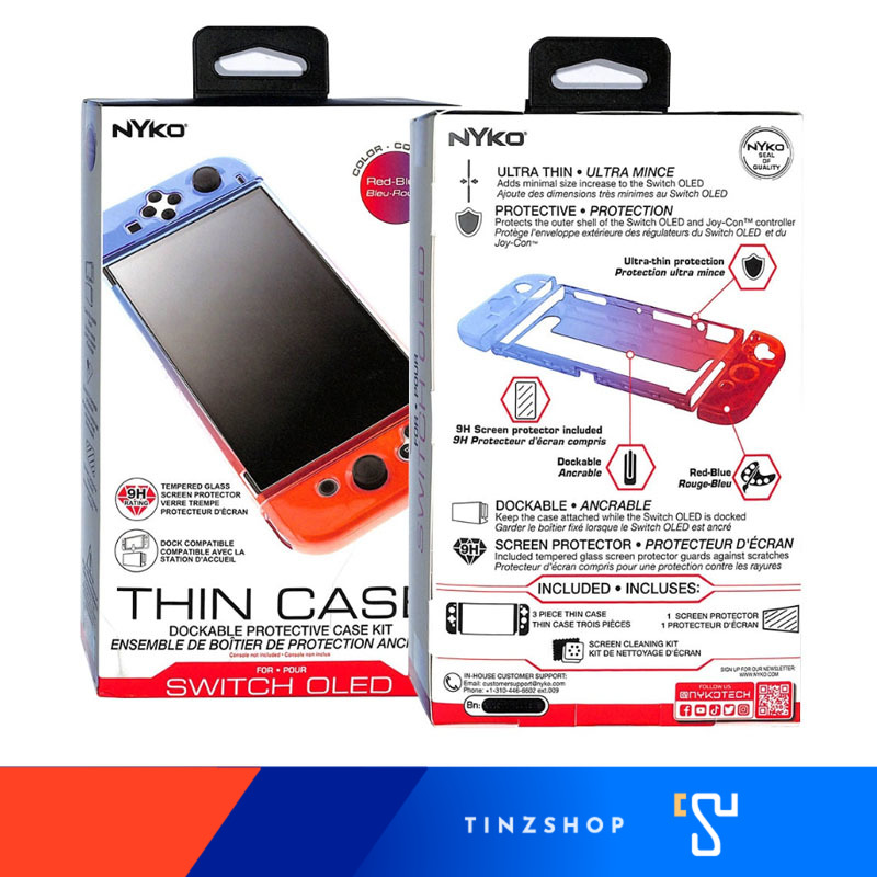 [เคสบางรุ่น OLED] Tinzshop Nyko Thin Case for Nintendo Switch OLED / เคสใสแบบบางสำหรับรุ่น OLED เคสจอยคอนเป็น TPU แนบบางกระชับเครื่อง ราคา 489 บาท*ส่งฟรี