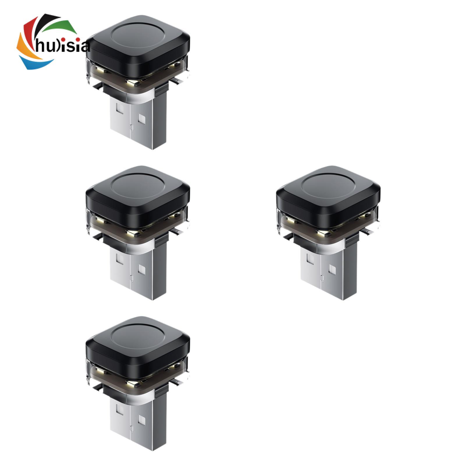 Chulisia 4 cái Đèn LED USB bầu không khí nội thất cho xe đèn cắm trong thay thế linh hoạt Mini Đèn ngủ LED cho văn phòng