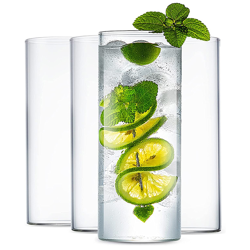 【In-Stock】 Drinking Glasses Thin Highball Glasses Set Of 4 Clear Tall Glass Cups For Water Juice Drinks And Cocktails