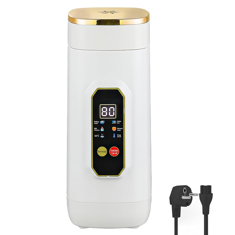 Summer sale <br>For Camping for Tea,Coffee Compatible, 450 Ml,Portable Mini Travel Kettle with 6 Temperature Settings, LED Display, Eu Plug