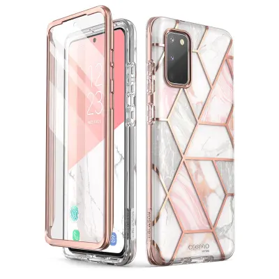 I-BLASON For Samsung Galaxy S20 Case S20 5G Case Cosmo Full-Body Glitter Marble Bumper Cover WITH Built-in Screen Protector