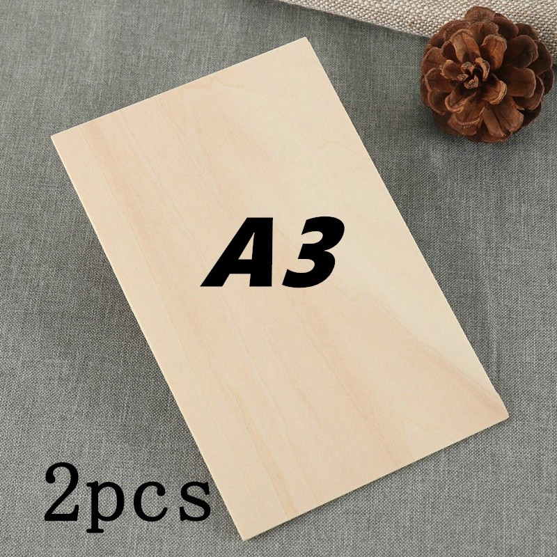 [Hot Sale] 2pcs 5mm A3 Basswood Sheets 5pcs 2mm A4 DIY Balsa Wood Sheets For Sustainable Crafts Model