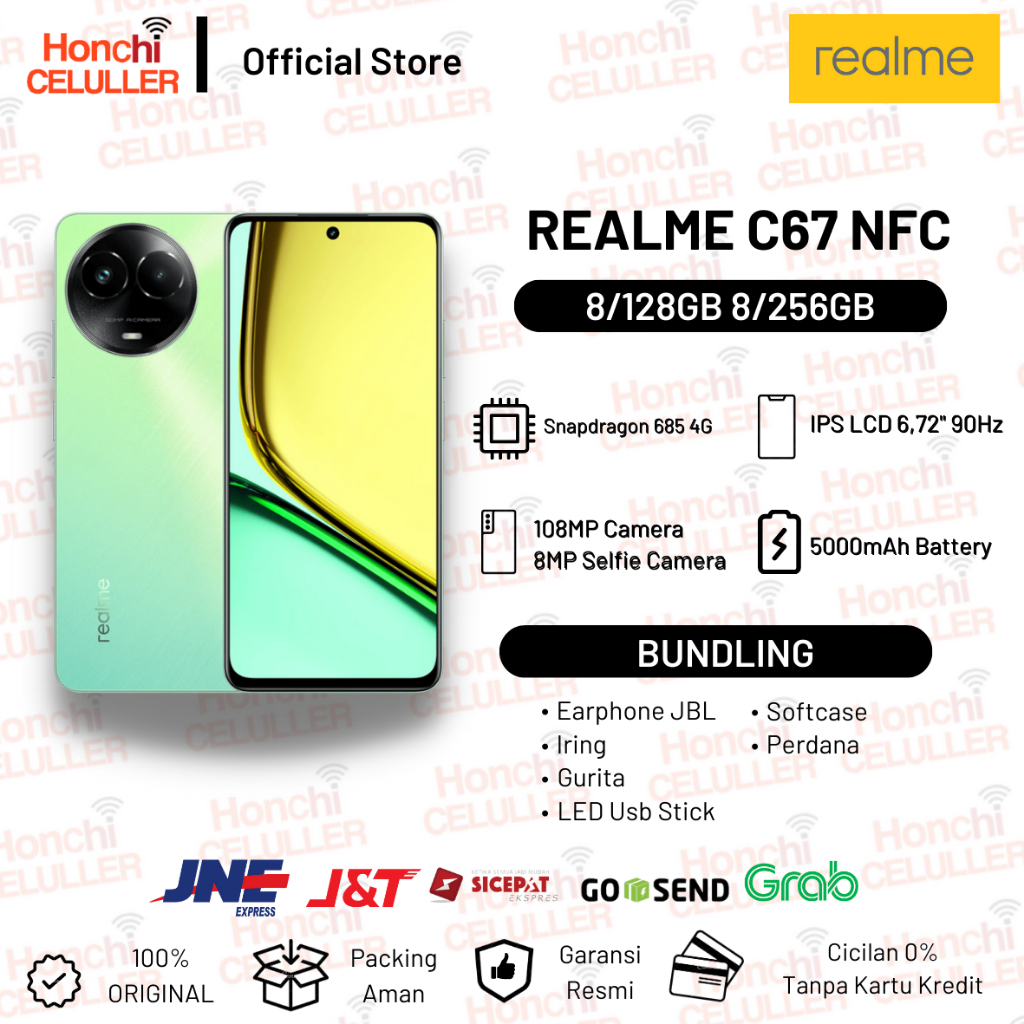 Realme C67 NFC 8/256GB 8/128GB Garansi Resmi Realme Indonesia Harga  2,099,000 Ringgit*Penghantaran Percuma